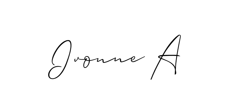 How to Draw Ivonne A signature style? Allison_Script is a latest design signature styles for name Ivonne A. Ivonne A signature style 2 images and pictures png