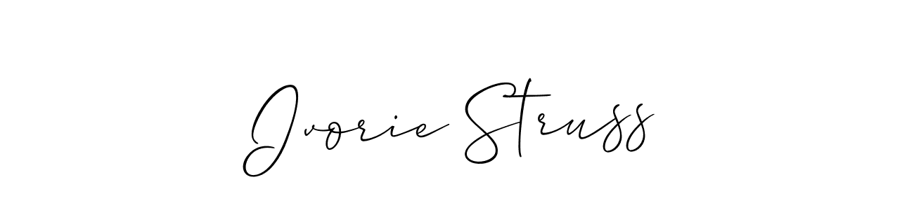 How to Draw Ivorie Struss signature style? Allison_Script is a latest design signature styles for name Ivorie Struss. Ivorie Struss signature style 2 images and pictures png