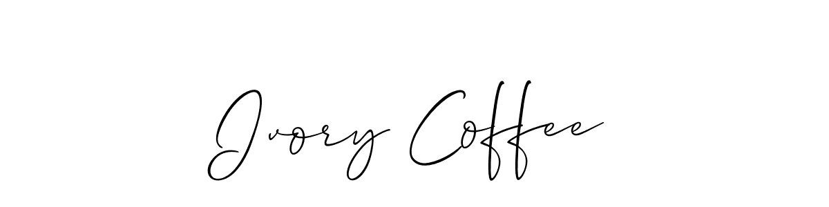 Make a short Ivory Coffee signature style. Manage your documents anywhere anytime using Allison_Script. Create and add eSignatures, submit forms, share and send files easily. Ivory Coffee signature style 2 images and pictures png