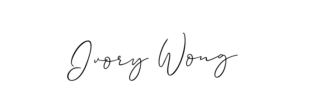 It looks lik you need a new signature style for name Ivory Wong. Design unique handwritten (Allison_Script) signature with our free signature maker in just a few clicks. Ivory Wong signature style 2 images and pictures png