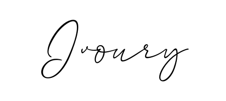 Personalize your online presence with Ivoury signature rendered in elegant Allison_Script font. Great for website footers and blogs. Ivoury signature style 2 images and pictures png