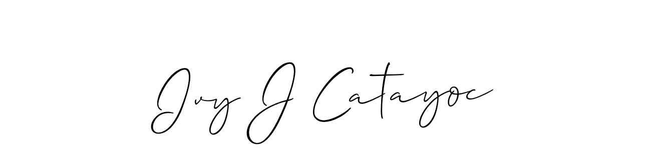 Once you've used our free online signature maker to create your best signature Allison_Script style, it's time to enjoy all of the benefits that Ivy J Catayoc name signing documents. Ivy J Catayoc signature style 2 images and pictures png