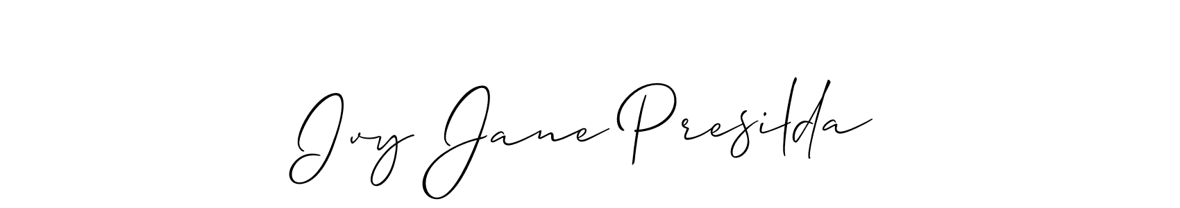 You can use this online signature creator to create a handwritten signature for the name Ivy Jane Presilda. This is the best online autograph maker. Ivy Jane Presilda signature style 2 images and pictures png