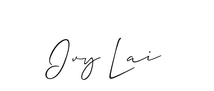 Use a signature maker to create a handwritten signature online. With this signature software, you can design (Allison_Script) your own signature for name Ivy Lai. Ivy Lai signature style 2 images and pictures png