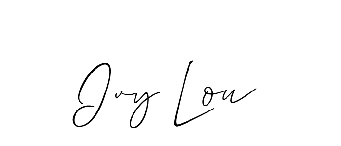 Also we have Ivy Lou name is the best signature style. Create professional handwritten signature collection using Allison_Script autograph style. Ivy Lou signature style 2 images and pictures png