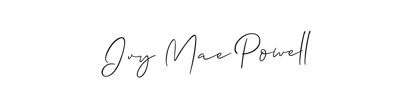 Create a beautiful signature design for name Ivy Mae Powell. With this signature (Allison_Script) fonts, you can make a handwritten signature for free. Ivy Mae Powell signature style 2 images and pictures png