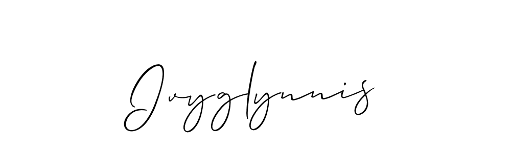 Design your own signature with our free online signature maker. With this signature software, you can create a handwritten (Allison_Script) signature for name Ivyglynnis. Ivyglynnis signature style 2 images and pictures png