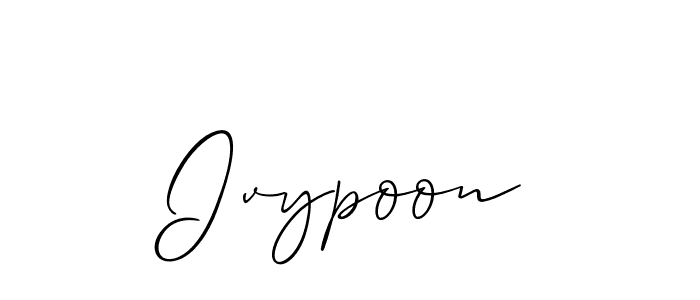 Best and Professional Signature Style for Ivypoon. Allison_Script Best Signature Style Collection. Ivypoon signature style 2 images and pictures png