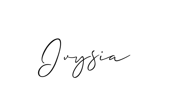 Ivysia stylish signature style. Best Handwritten Sign (Allison_Script) for my name. Handwritten Signature Collection Ideas for my name Ivysia. Ivysia signature style 2 images and pictures png