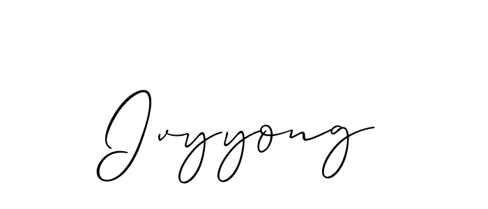 Design your own signature with our free online signature maker. With this signature software, you can create a handwritten (Allison_Script) signature for name Ivyyong. Ivyyong signature style 2 images and pictures png