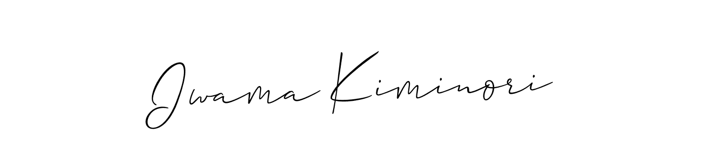 The best way (Allison_Script) to make a short signature is to pick only two or three words in your name. The name Iwama Kiminori include a total of six letters. For converting this name. Iwama Kiminori signature style 2 images and pictures png