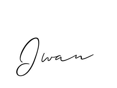 The best way (Allison_Script) to make a short signature is to pick only two or three words in your name. The name Iwan include a total of six letters. For converting this name. Iwan signature style 2 images and pictures png