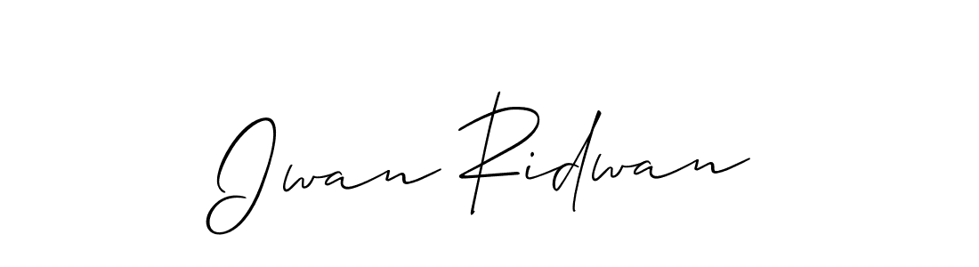 Design your own signature with our free online signature maker. With this signature software, you can create a handwritten (Allison_Script) signature for name Iwan Ridwan. Iwan Ridwan signature style 2 images and pictures png