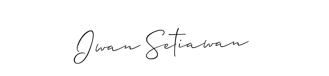 How to make Iwan Setiawan name signature. Use Allison_Script style for creating short signs online. This is the latest handwritten sign. Iwan Setiawan signature style 2 images and pictures png