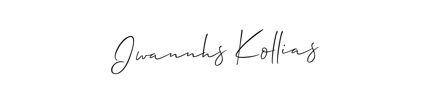Create a beautiful signature design for name Iwannhs Kollias. With this signature (Allison_Script) fonts, you can make a handwritten signature for free. Iwannhs Kollias signature style 2 images and pictures png