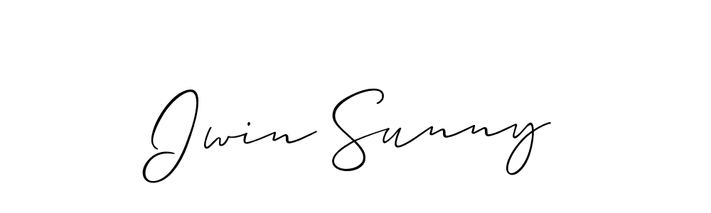 It looks lik you need a new signature style for name Iwin Sunny. Design unique handwritten (Allison_Script) signature with our free signature maker in just a few clicks. Iwin Sunny signature style 2 images and pictures png