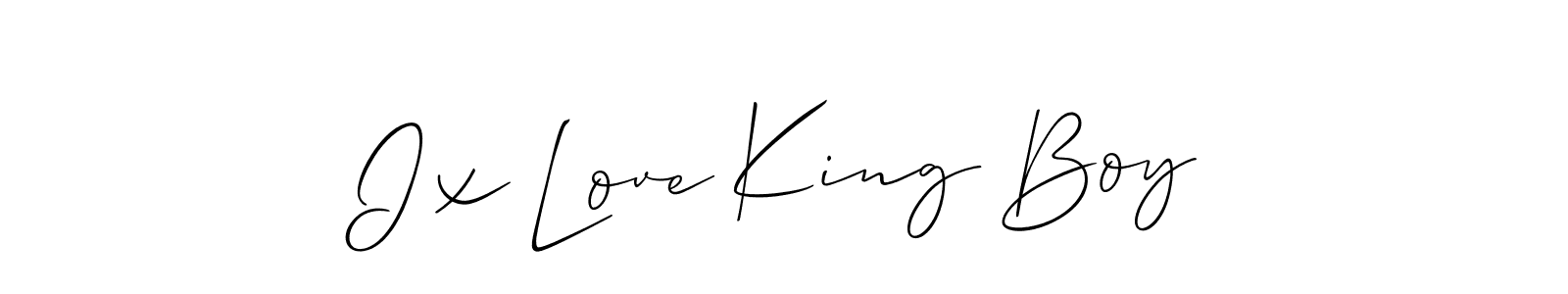 This is the best signature style for the Ix Love King Boy name. Also you like these signature font (Allison_Script). Mix name signature. Ix Love King Boy signature style 2 images and pictures png