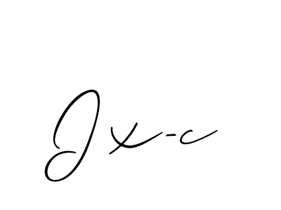 if you are searching for the best signature style for your name Ix-c. so please give up your signature search. here we have designed multiple signature styles  using Allison_Script. Ix-c signature style 2 images and pictures png