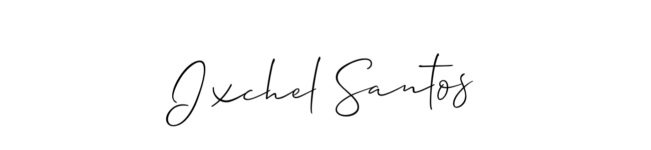 How to make Ixchel Santos name signature. Use Allison_Script style for creating short signs online. This is the latest handwritten sign. Ixchel Santos signature style 2 images and pictures png