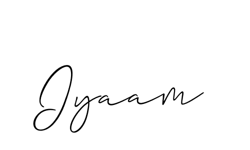 How to make Iyaam name signature. Use Allison_Script style for creating short signs online. This is the latest handwritten sign. Iyaam signature style 2 images and pictures png