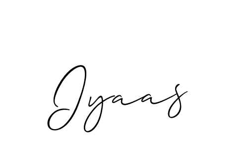 Design your own signature with our free online signature maker. With this signature software, you can create a handwritten (Allison_Script) signature for name Iyaas. Iyaas signature style 2 images and pictures png