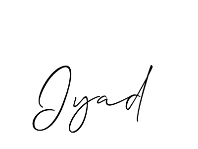 How to make Iyad name signature. Use Allison_Script style for creating short signs online. This is the latest handwritten sign. Iyad signature style 2 images and pictures png