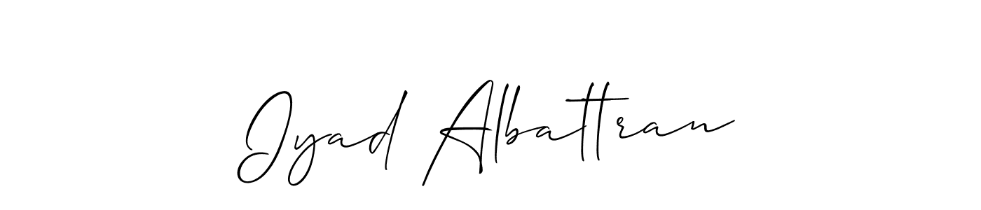 Best and Professional Signature Style for Iyad Albattran. Allison_Script Best Signature Style Collection. Iyad Albattran signature style 2 images and pictures png