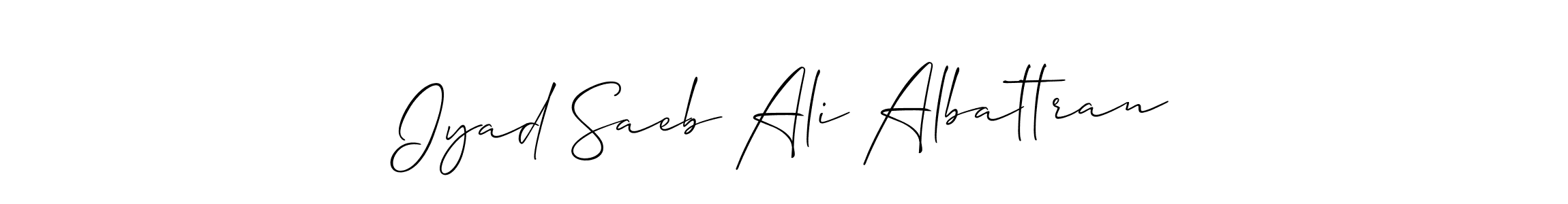 Iyad Saeb Ali Albattran stylish signature style. Best Handwritten Sign (Allison_Script) for my name. Handwritten Signature Collection Ideas for my name Iyad Saeb Ali Albattran. Iyad Saeb Ali Albattran signature style 2 images and pictures png