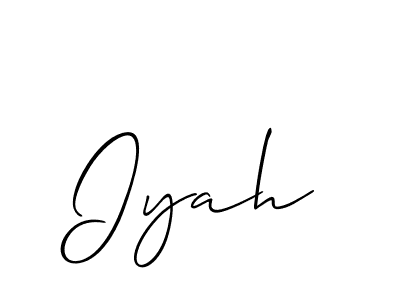 Best and Professional Signature Style for Iyah. Allison_Script Best Signature Style Collection. Iyah signature style 2 images and pictures png