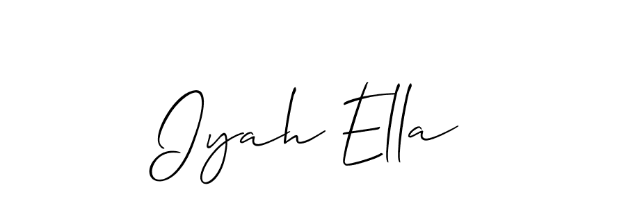 Design your own signature with our free online signature maker. With this signature software, you can create a handwritten (Allison_Script) signature for name Iyah Ella. Iyah Ella signature style 2 images and pictures png