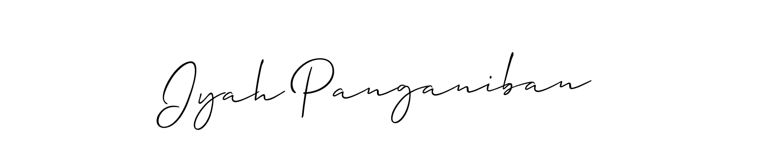 You should practise on your own different ways (Allison_Script) to write your name (Iyah Panganiban) in signature. don't let someone else do it for you. Iyah Panganiban signature style 2 images and pictures png