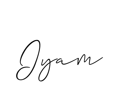 How to make Iyam name signature. Use Allison_Script style for creating short signs online. This is the latest handwritten sign. Iyam signature style 2 images and pictures png