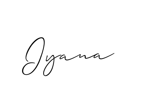 Best and Professional Signature Style for Iyana. Allison_Script Best Signature Style Collection. Iyana signature style 2 images and pictures png