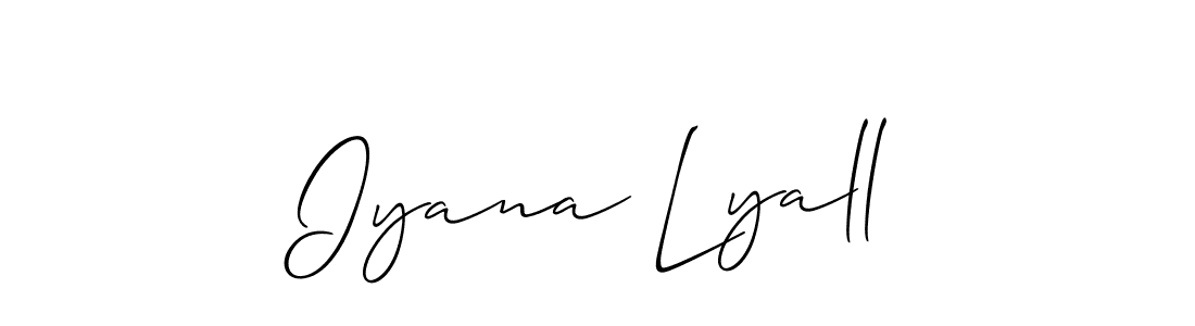 Iyana Lyall stylish signature style. Best Handwritten Sign (Allison_Script) for my name. Handwritten Signature Collection Ideas for my name Iyana Lyall. Iyana Lyall signature style 2 images and pictures png