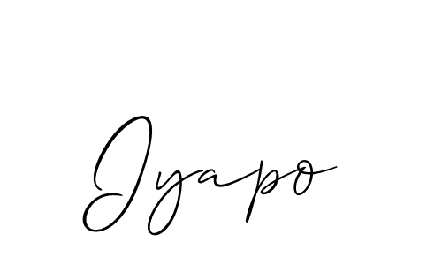 You should practise on your own different ways (Allison_Script) to write your name (Iyapo) in signature. don't let someone else do it for you. Iyapo signature style 2 images and pictures png