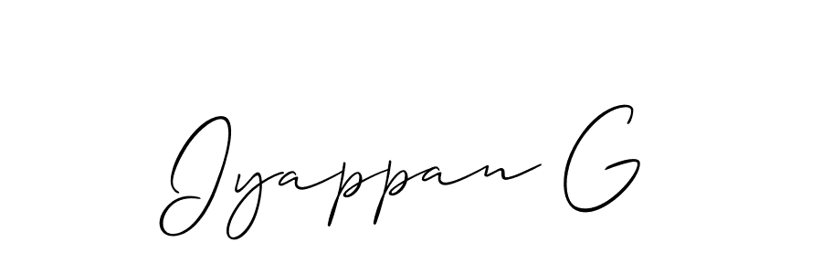 Make a short Iyappan G signature style. Manage your documents anywhere anytime using Allison_Script. Create and add eSignatures, submit forms, share and send files easily. Iyappan G signature style 2 images and pictures png