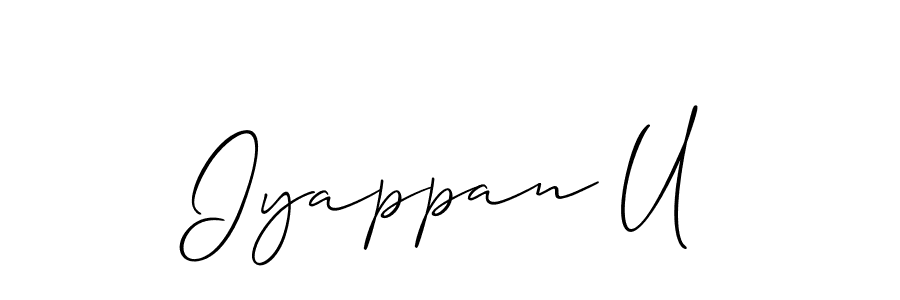 Make a beautiful signature design for name Iyappan U. Use this online signature maker to create a handwritten signature for free. Iyappan U signature style 2 images and pictures png