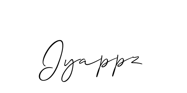 You should practise on your own different ways (Allison_Script) to write your name (Iyappz) in signature. don't let someone else do it for you. Iyappz signature style 2 images and pictures png