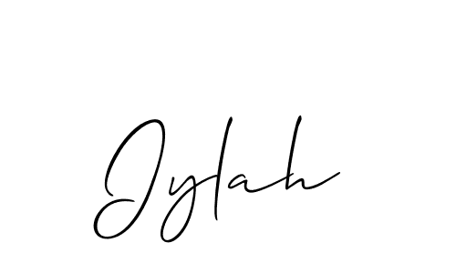 You should practise on your own different ways (Allison_Script) to write your name (Iylah) in signature. don't let someone else do it for you. Iylah signature style 2 images and pictures png