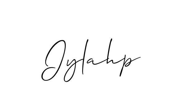 Design your own signature with our free online signature maker. With this signature software, you can create a handwritten (Allison_Script) signature for name Iylahp. Iylahp signature style 2 images and pictures png