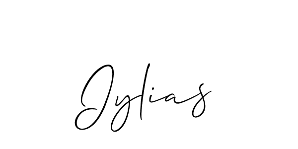 Create a beautiful signature design for name Iylias. With this signature (Allison_Script) fonts, you can make a handwritten signature for free. Iylias signature style 2 images and pictures png