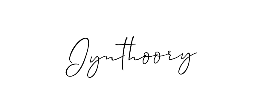 Make a beautiful signature design for name Iynthoory. With this signature (Allison_Script) style, you can create a handwritten signature for free. Iynthoory signature style 2 images and pictures png