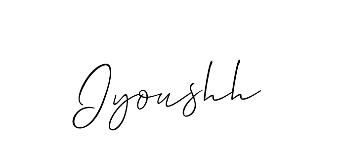 You can use this online signature creator to create a handwritten signature for the name Iyoushh. This is the best online autograph maker. Iyoushh signature style 2 images and pictures png