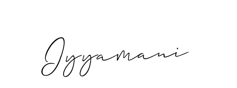 The best way (Allison_Script) to make a short signature is to pick only two or three words in your name. The name Iyyamani include a total of six letters. For converting this name. Iyyamani signature style 2 images and pictures png