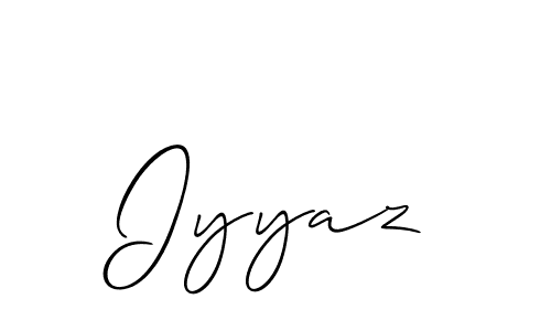 How to make Iyyaz signature? Allison_Script is a professional autograph style. Create handwritten signature for Iyyaz name. Iyyaz signature style 2 images and pictures png