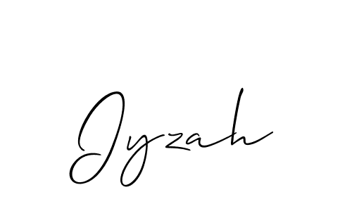 Also You can easily find your signature by using the search form. We will create Iyzah name handwritten signature images for you free of cost using Allison_Script sign style. Iyzah signature style 2 images and pictures png