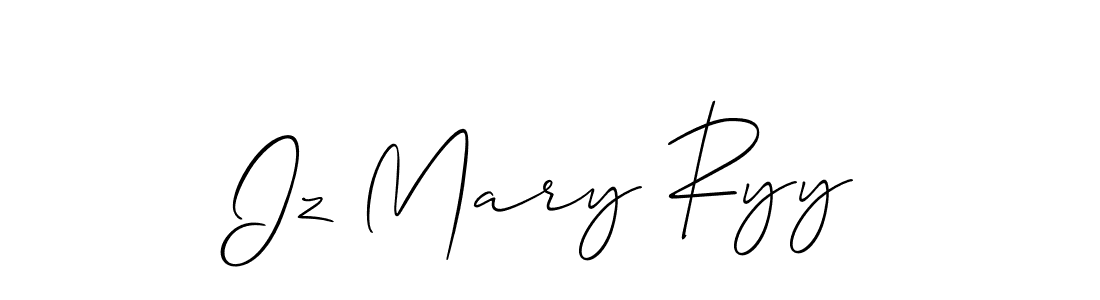 How to make Iz Mary Ryy name signature. Use Allison_Script style for creating short signs online. This is the latest handwritten sign. Iz Mary Ryy signature style 2 images and pictures png