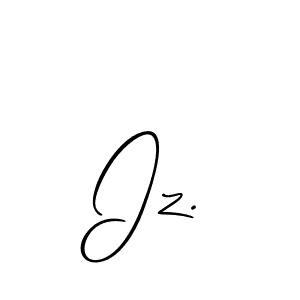 How to make Iz. signature? Allison_Script is a professional autograph style. Create handwritten signature for Iz. name. Iz. signature style 2 images and pictures png