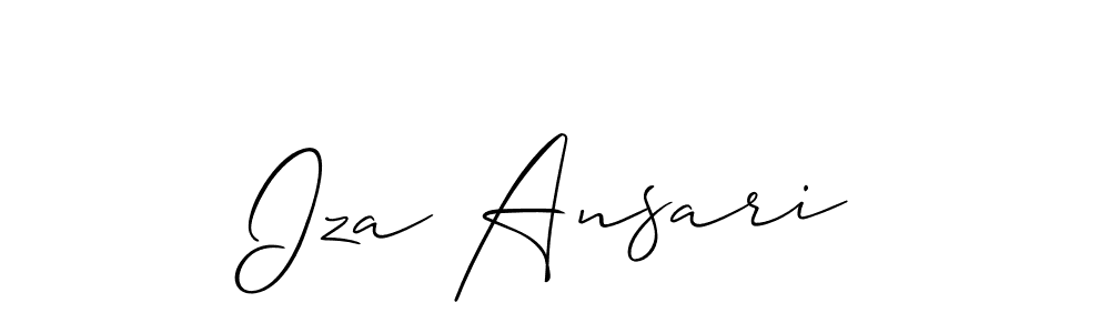Iza Ansari stylish signature style. Best Handwritten Sign (Allison_Script) for my name. Handwritten Signature Collection Ideas for my name Iza Ansari. Iza Ansari signature style 2 images and pictures png