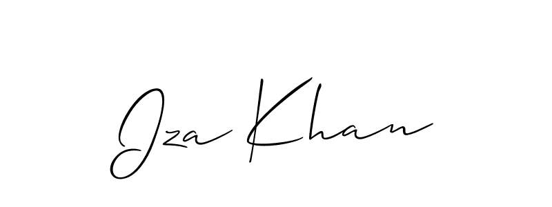 if you are searching for the best signature style for your name Iza Khan. so please give up your signature search. here we have designed multiple signature styles  using Allison_Script. Iza Khan signature style 2 images and pictures png